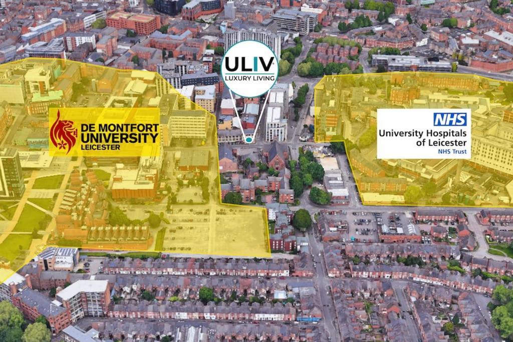 Modern 1-Bed Studio 3D Close To Royal Infirmary & Dmu Leicester Eksteriør billede